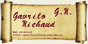 Gavrilo Michaud vizit kartica
